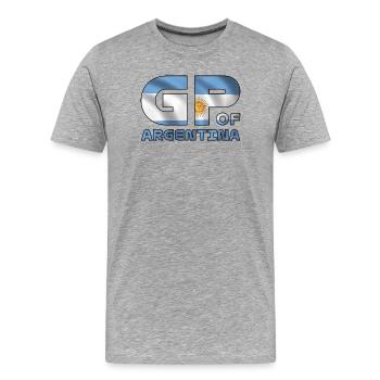 argentina_gp - Männer Premium Bio T-Shirt - Grau meliert - Vorne - Damien (186cm)