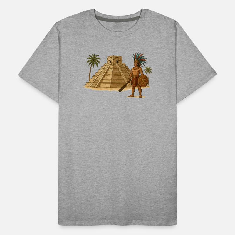 Maya Pyramide Krieger Männer Premium Bio T-Shirt