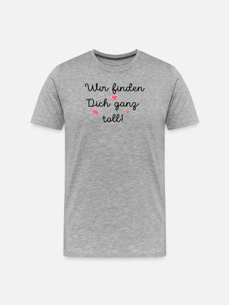 ÉLOGES COMPLIMENTS AMOUR - T-shirt bio Premium Homme - gris chiné