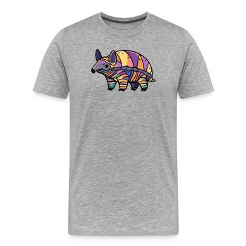 Armadillo Zombie Halloween Zombie - Men's Premium Organic T-Shirt - heather grey - Front - Damien (186cm)
