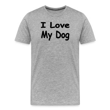 canine - Men's Premium Organic T-Shirt - heather grey - Front - Damien (186cm)