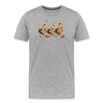 Thanksgiving Truthahn Baby - Männer Premium Bio T-Shirt - Grau meliert - Vorne - Damien (186cm)