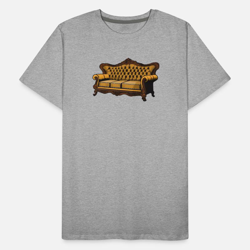 Viktorianische Samt-Sofagrafik Männer Premium Bio T-Shirt