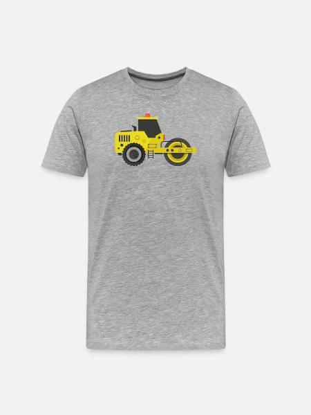 Road roller - Men's Premium Organic T-Shirt - heather grey