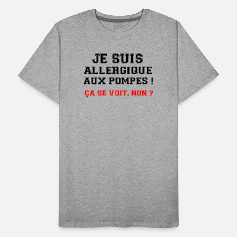 Ich bin allergisch gegen Pumpen! Männer Premium Bio T-Shirt