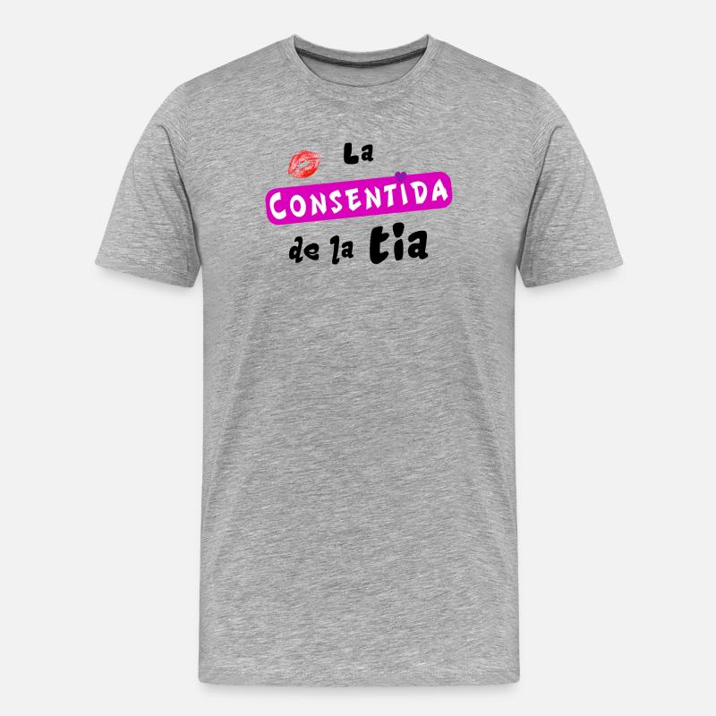 Tantes Liebling - Männer Premium Bio T-Shirt - Grau meliert
