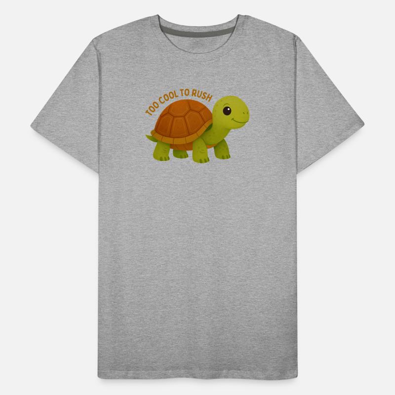 Too Cool To Rush Turtle Men's Premium Organic T-Shirt