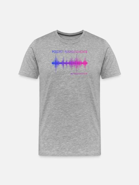 Podcast Music History - Men's Premium Organic T-Shirt - heather grey