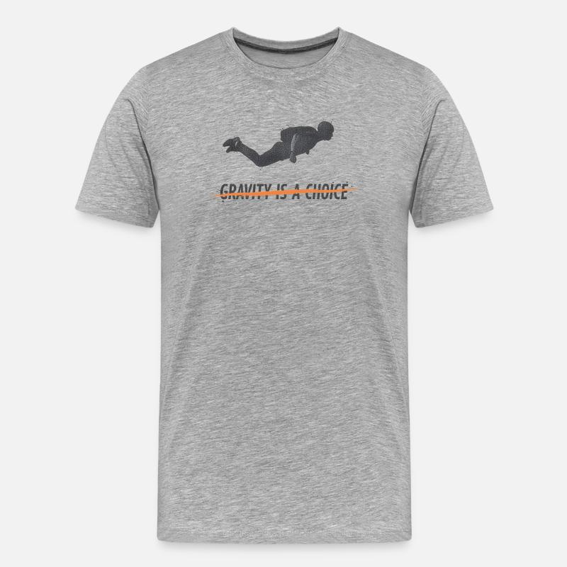 Plongez dans la gravité : un choix - T-shirt bio Premium Homme - gris chiné