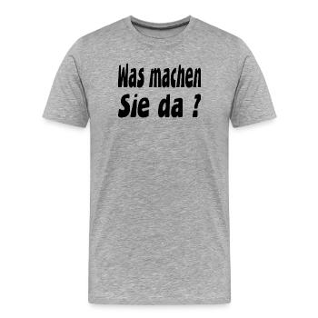 Arbeit - Männer Premium Bio T-Shirt - Grau meliert - Vorne - Damien (186cm)
