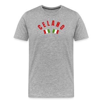 Celano Italian Flags - Men's Premium Organic T-Shirt - heather grey - Front - Damien (186cm)