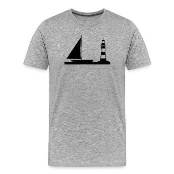 Sail - Men's Premium Organic T-Shirt - heather grey - Front - Damien (186cm)