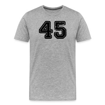 45 - T-shirt bio Premium Homme - gris chiné - Devant - Damien (186cm)