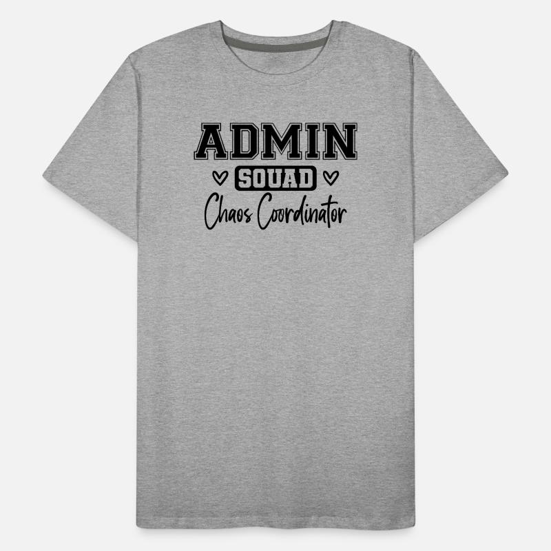 Admin Squad: Colored Retro Office Team Gift Men's Premium Organic T-Shirt