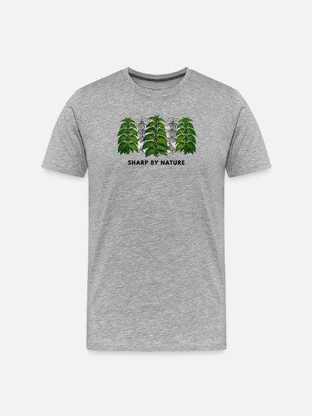 Stinging nettle is sharp by nature - Men's Premium Organic T-Shirt - heather grey