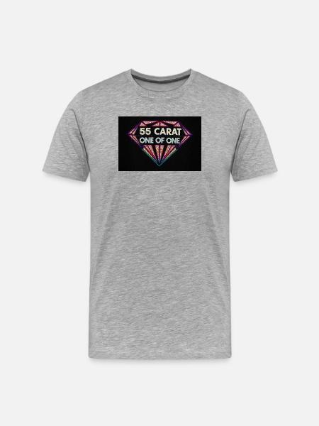 55 Carat One of One Diamond - Men's Premium Organic T-Shirt - heather grey
