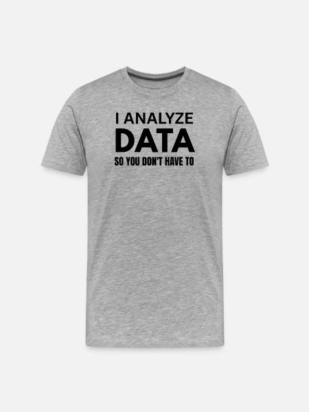 Lustiges Datenanalyst-Computer-Nerd-Geschenk für meinen Ehemann - Männer Premium Bio T-Shirt - Grau meliert