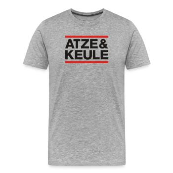 theorems and club- - Men's Premium Organic T-Shirt - heather grey - Front - Damien (186cm)