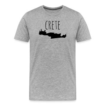 crete - T-shirt bio Premium Homme - gris chiné - Devant - Damien (186cm)