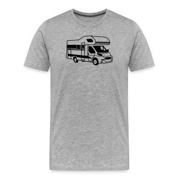 Wohnmobil - Männer Premium Bio T-Shirt - Grau meliert - Vorne - Damien (186cm)