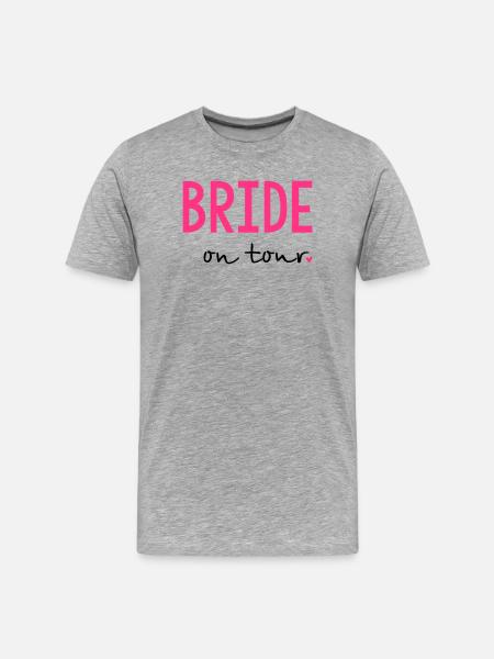 Bride on tour hen party - Men's Premium Organic T-Shirt - heather grey