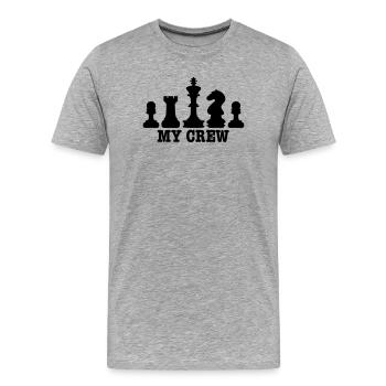 geek - T-shirt bio Premium Homme - gris chiné - Devant - Damien (186cm)