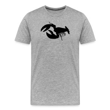 hummer speise gourmet - Männer Premium Bio T-Shirt - Grau meliert - Vorne - Damien (186cm)