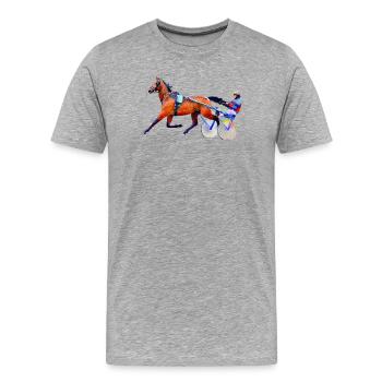 trotteur - T-shirt bio Premium Homme - gris chiné - Devant - Damien (186cm)