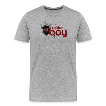 Arachnid Hero: Crimson Web Emblem - Men's Premium Organic T-Shirt - heather grey - Front - Damien (186cm)