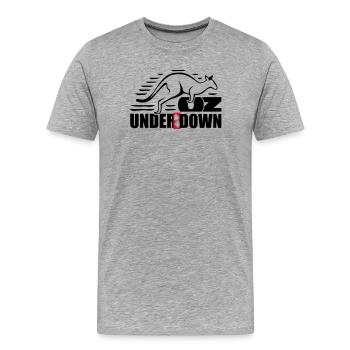 down under - T-shirt bio Premium Homme - gris chiné - Devant - Damien (186cm)