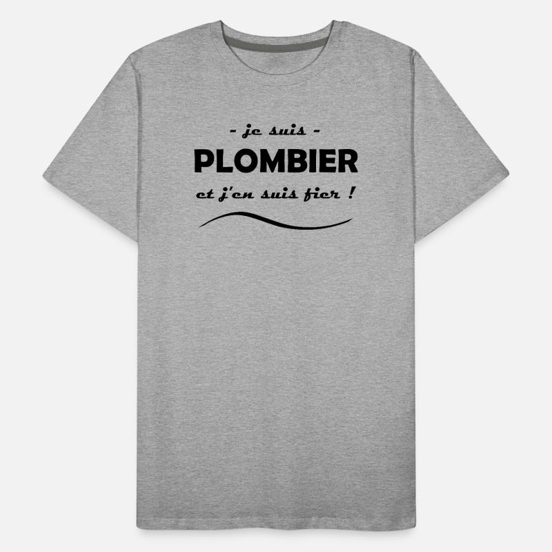je suis plombier T-shirt bio Premium Homme