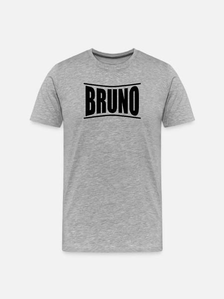 Bruno t-shirt gift idea - Men's Premium Organic T-Shirt - heather grey