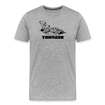 Tornado - Männer Premium Bio T-Shirt - Grau meliert - Vorne - Damien (186cm)