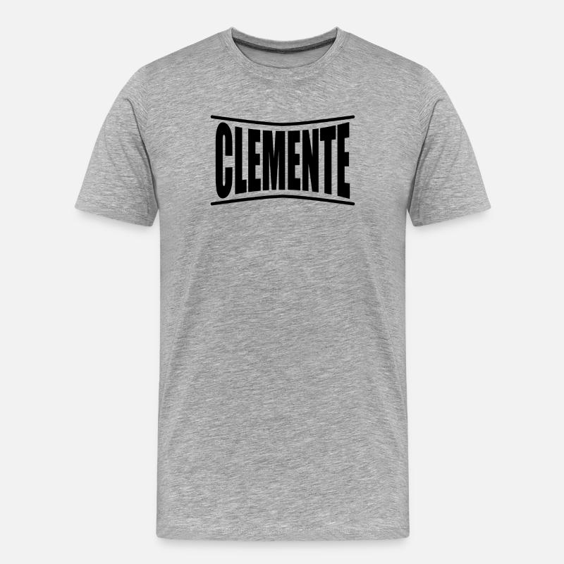 Clemente T-Shirt Geschenkidee - Männer Premium Bio T-Shirt - Grau meliert