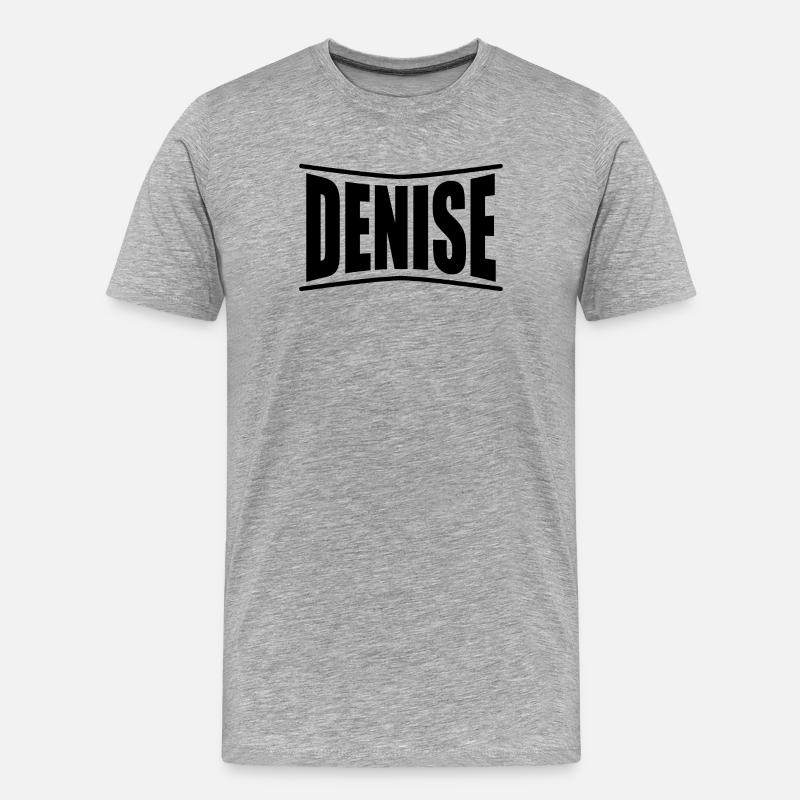 Denise T-Shirt Geschenkidee - Männer Premium Bio T-Shirt - Grau meliert