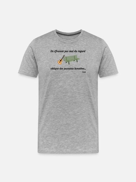 Les bancs publics - T-shirt bio Premium Homme - gris chiné