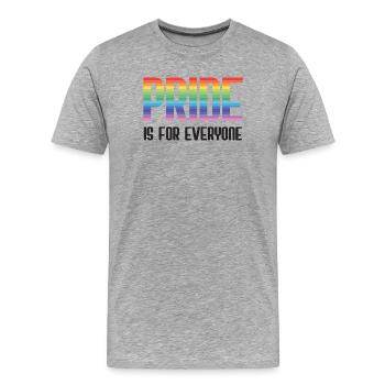 LGBT Pride Month - Pride is for everyone - Men's Premium Organic T-Shirt - heather grey - Front - Damien (186cm)