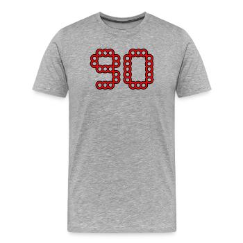 ANNIVERSARY. HAPPY BIRTHDAY. HAPPY BIRTHDAY. - Men's Premium Organic T-Shirt - heather grey - Front - Damien (186cm)