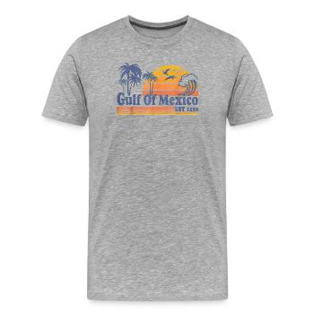 Gulf Of Mexico - Men's Premium Organic T-Shirt - heather grey - Front - Damien (186cm)