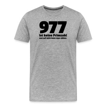 not a prime number - Men's Premium Organic T-Shirt - heather grey - Front - Damien (186cm)