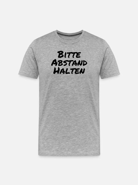 Please keep your distance - Men's Premium Organic T-Shirt - heather grey
