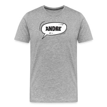 André André - T-shirt bio Premium Homme - gris chiné - Devant - Damien (186cm)