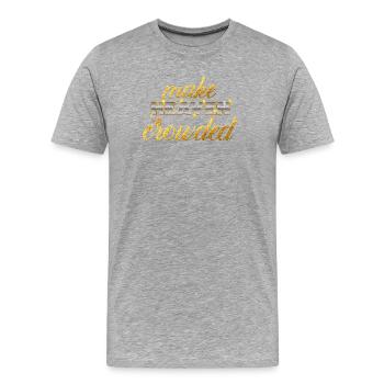 Make Heaven Crowded Faith Design - T-shirt bio Premium Homme - gris chiné - Devant - Damien (186cm)