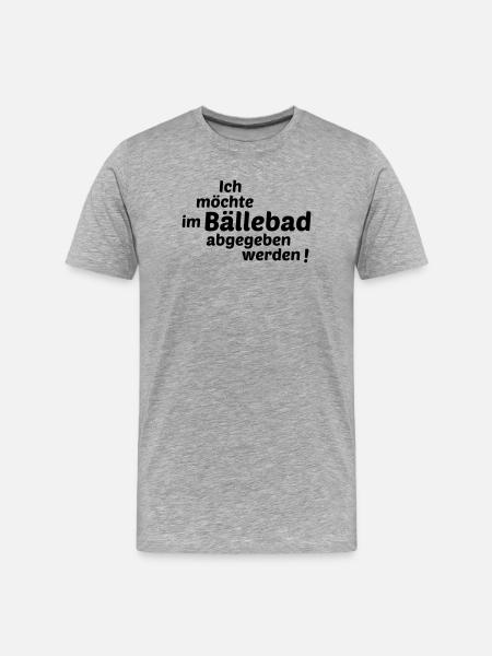 Baellebad - Männer Premium Bio T-Shirt - Grau meliert