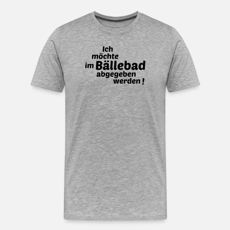 Baellebad - Männer Premium Bio T-Shirt - Grau meliert