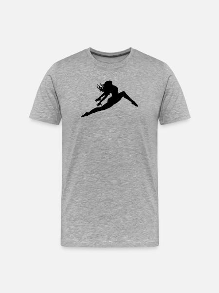 Sprung - Männer Premium Bio T-Shirt - Grau meliert