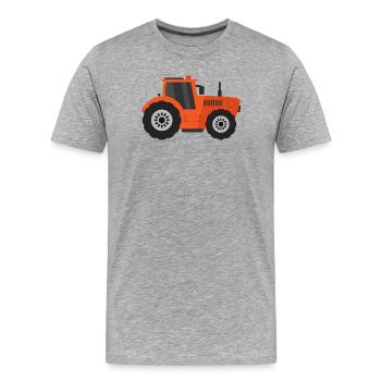 tracteur - T-shirt bio Premium Homme - gris chiné - Devant - Damien (186cm)