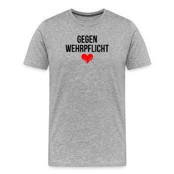 AGAINST CONTINUING EMPLOYMENT - Men's Premium Organic T-Shirt - heather grey - Front - Damien (186cm)