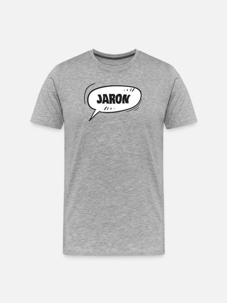 Cadeau pour Jaron - T-shirt bio Premium Homme - gris chiné
