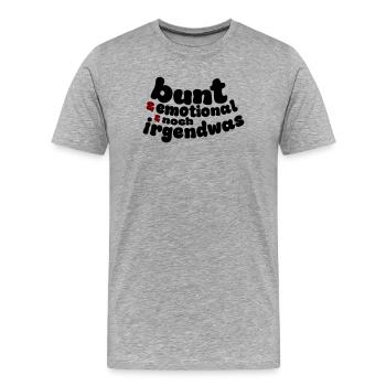 Colorful and emotional - Men's Premium Organic T-Shirt - heather grey - Front - Damien (186cm)